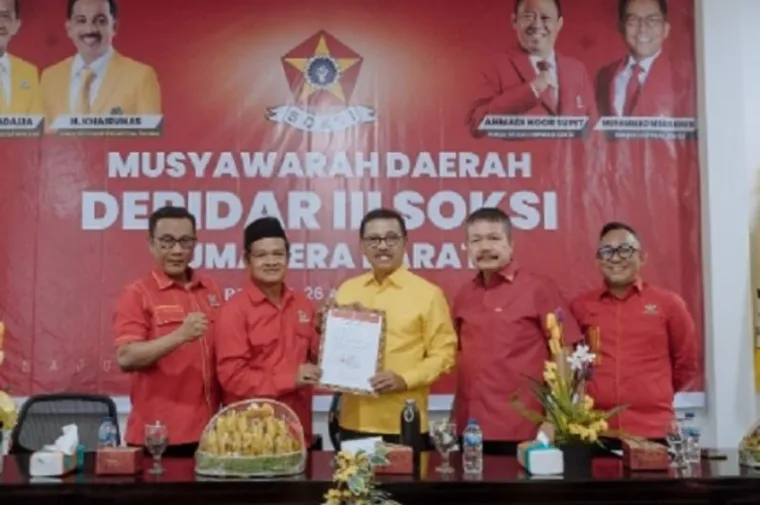Musda Depidar III Soksi Sumatera Barat yang digelar di aula kantor Partai Golkar Jl Pramuka Raya, Padang, Sabtu, (27/4/2025). (Foto: Ist)