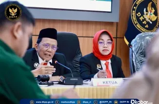 Dewan Kehormatan Penyelenggara Pemilu (DKPP) menggelar sidang pemeriksaan dugaan pelanggaran kode etik penyelenggara pemilu (KEPP) perkara nomor 116-PKE-DKPP/II/2025 di Kantor KPU Provinsi Sumatera Barat, Kota Padang, pada Kamis (22/5/2025). (Dok. DKPP)