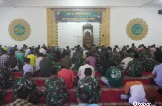 Kegiatan doa bersama di Korem 032/Wbr. (Foto: Ist)