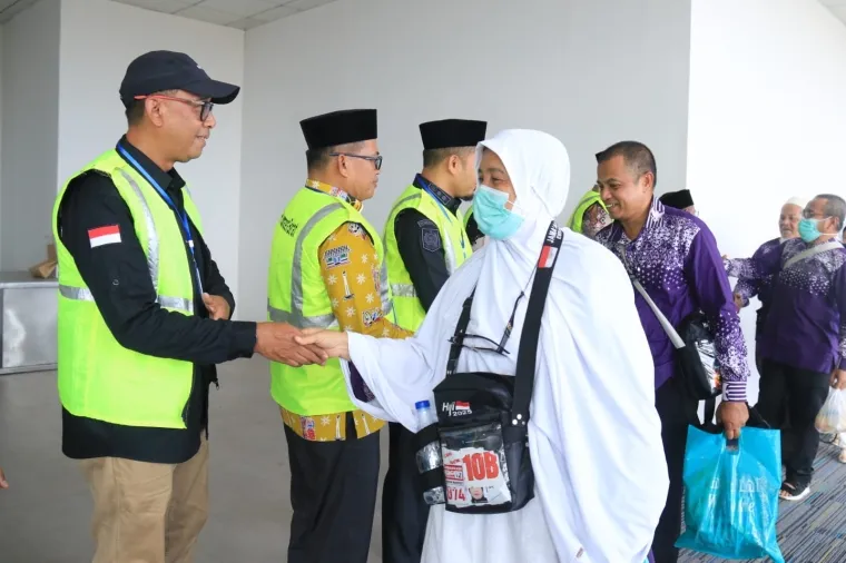 Kedatangan jemaah haji di embarkasi Padang. (Ist)