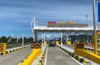 Gerbang tol Padang-Sicincin. (Foto: Dok. Humas HK)