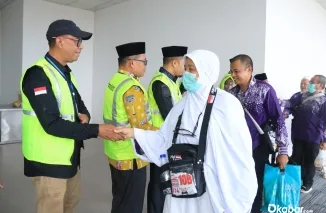 Kedatangan jemaah haji di embarkasi Padang. (Ist)