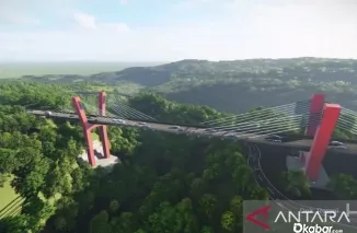 Desain Flyover Sitinjau Lauik, Kota Padang, Sumatera Barat. ANTARA/HO-Humas Hutama Karya