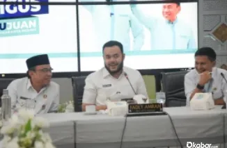Wali Kota Padang Fadly Amran memimpin langsung rapat koordinasi dalam rangka mematangkan persiapan peringatan Hari Jadi ke-356 Kota Padang yang digelar di Gedung Putih. (Ist)
