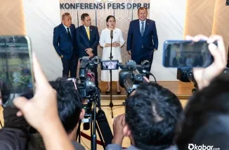 Ketua DPR RI Puan Maharani konferensi pers di Kompleks Parlemen, Senayan, Jakarta, Kamis (24/6/2025). (Foto: Ist)