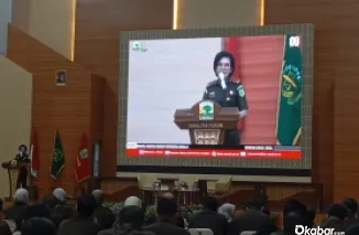 Keynote speech disampaikan Kepala Kejati Sumbar, Yuni Daru Winarsih, S.H., M.Hum.