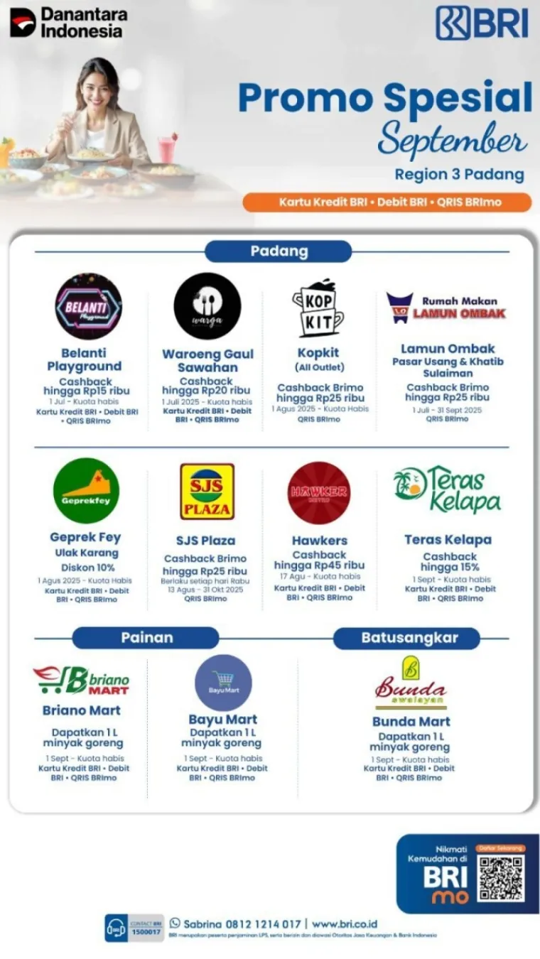 BRI Region 3 Padang Berikan Beragam Promo Menarik