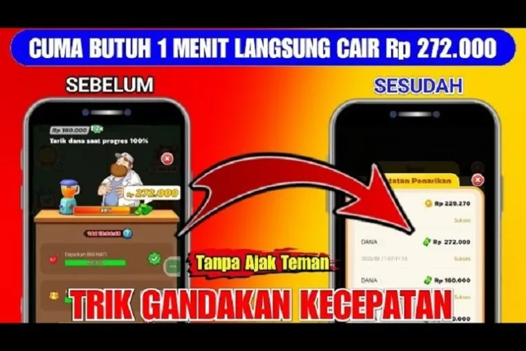 Ilustrasi aplikasi penghasil saldo DANA Gratis 2025. (Foto: kanal Youtube @ERL4N0FFICIAL)