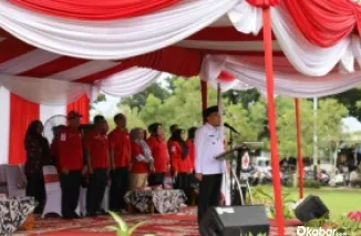 Wakil Wali Kota Padang, Maigus Nasir, yang bertindak sebagai pembina apel (Dok. Humas Pemko Padang)