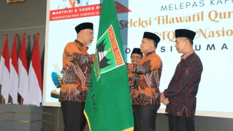 Target Empat Besar Nasional, Gubernur Mahyeldi Lepas Kafilah STQH Sumbar