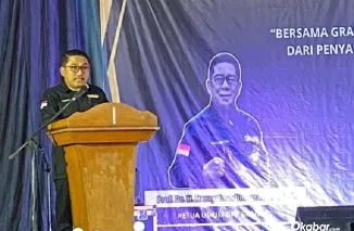 Ketua DPD Granat Sumbar Fajar Rusvan bersama pengurus DPC Pasaman usai mengumumkan pembukaan pendaftaran DPC Khusus Granat tingkat sekolah di Pasaman, Rabu (8/10/2025). (Foto: Ist)