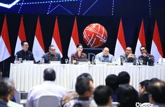 Pejabat Sementara Ketua Dewan Komisioner OJK, Friderica Widyasari Dewi, gelar Dialog Pasar Modal yang dilaksanakan di Main Hall Bursa Efek Indonesia, di Jakarta, Minggu (1/2/2026). (Dok. Ist)