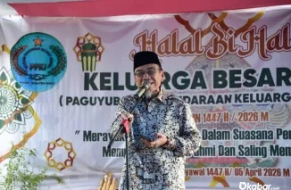 Wakil Wali Kota Padang Maigus Nasir menghadiri Halal Bihalal PPKJ di Lubuk Begalung, Minggu (5/4/2026). (Foto: Ist)