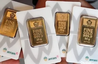 Ilustrasi logam mulia emas Antam, UBS, dan Galeri24 yang dijual di Pegadaian dengan harga terbaru per gram. (Foto: Ist)
