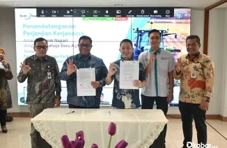 Penandatanganan kerja sama antara Bank Nagari dan PT Tjahaja Baru Agri dilakukan di Kantor Pusat Bank Nagari, Padang, Kamis (18/6/2026). (Foto: Ist)