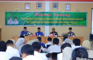 Suasana kegiatan Bimtek Siskeudes yang diikuti wali nagari, perangkat nagari, dan verifikator kecamatan se-Kabupaten Pasaman. (Foto: Ist)