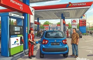 Ilustrasi pengisian BBM jenis Pertamax di salah satu SPBU. (Foto: redaksi)