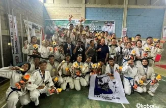 Tim Judo Kabupaten Pasaman juara umum Porprov XVI Sumbar 2026 di Tuapejat. (Foto: Ist)
