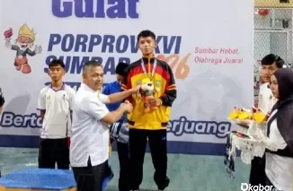 Atlet gulat Pasaman tampil membanggakan di Porprov XVI Sumbar. (Foto: Ist)